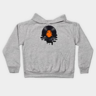 Vinyl LP Music Record Beach Sunset Orange Kids Hoodie